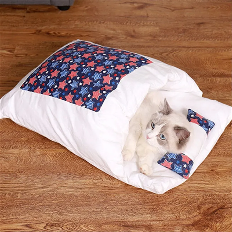 Funki Buys | Pet Beds | Cat Sleeping Bag | Japanese Cat Bed | S-L