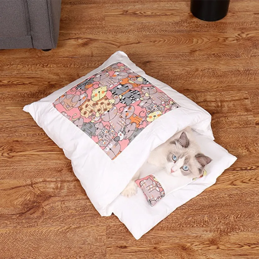 Funki Buys | Pet Beds | Cat Sleeping Bag | Japanese Cat Bed | S-L