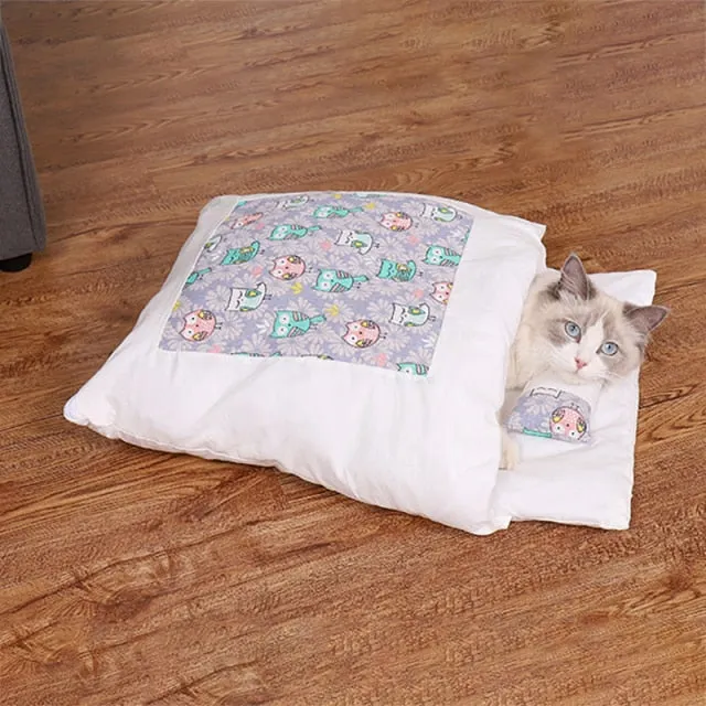Funki Buys | Pet Beds | Cat Sleeping Bag | Japanese Cat Bed | S-L