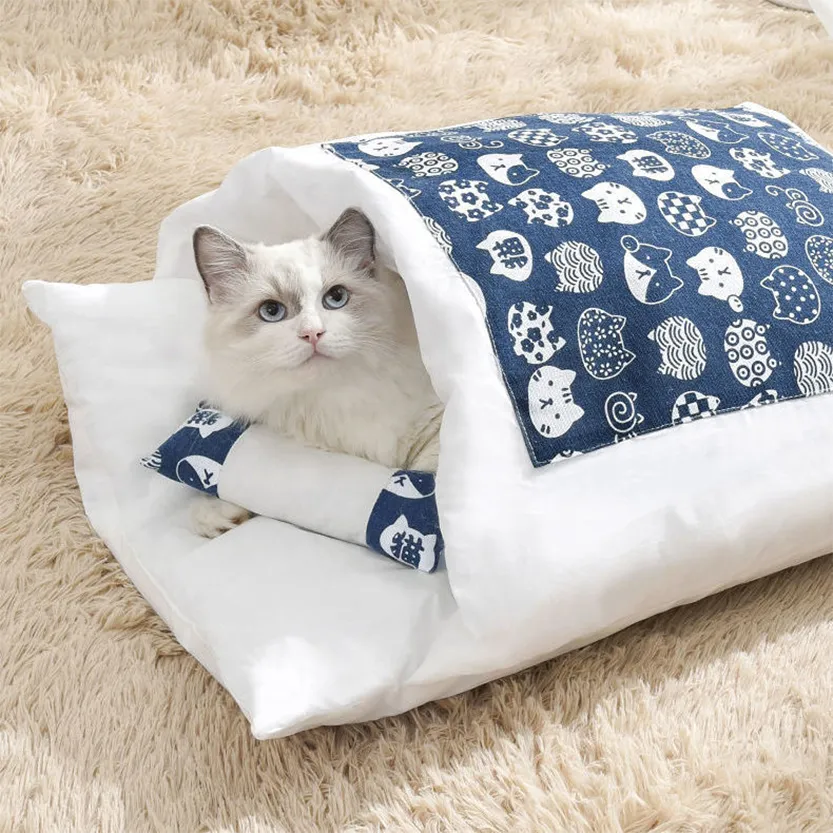 Funki Buys | Pet Beds | Cat Sleeping Bag | Japanese Cat Bed | S-L