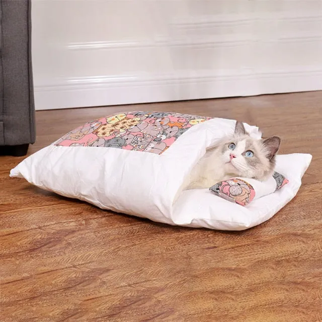 Funki Buys | Pet Beds | Cat Sleeping Bag | Japanese Cat Bed | S-L