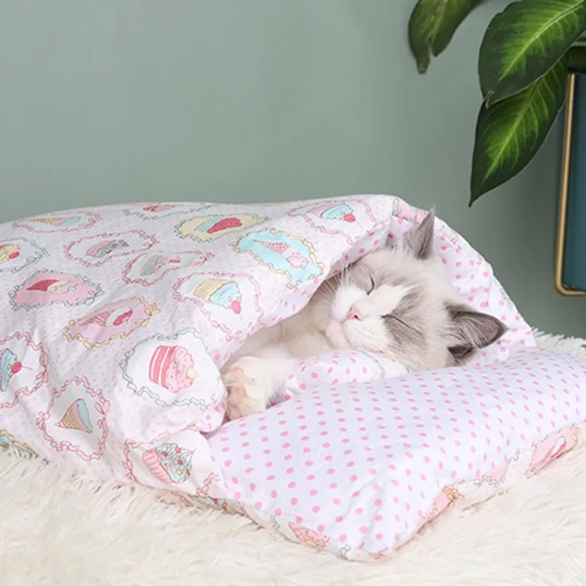 Funki Buys | Pet Beds | Cat Sleeping Bag | Japanese Cat Bed | S-L