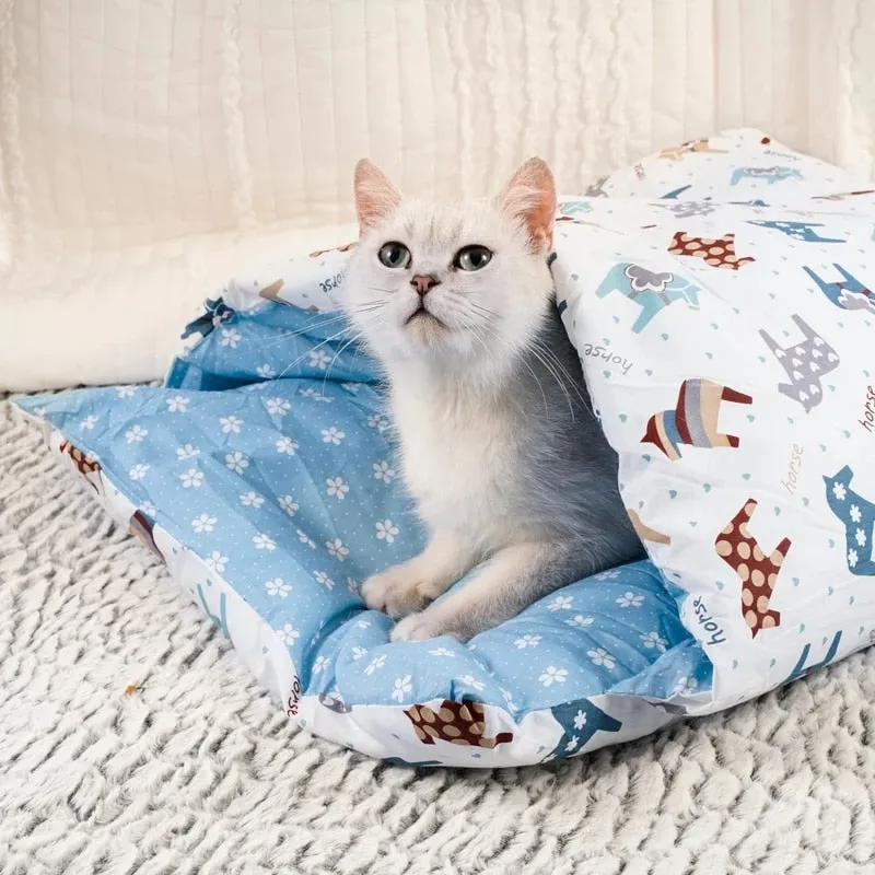 Funki Buys | Pet Beds | Cat Sleeping Bag | Japanese Cat Bed | S-L