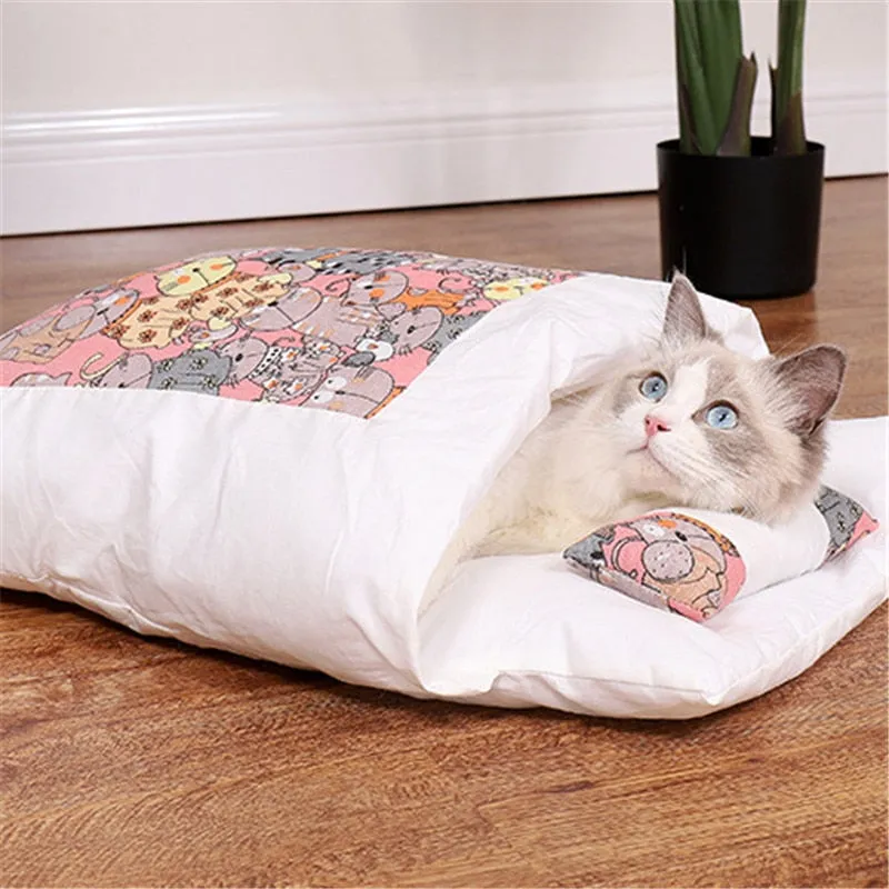 Funki Buys | Pet Beds | Cat Sleeping Bag | Japanese Cat Bed | S-L