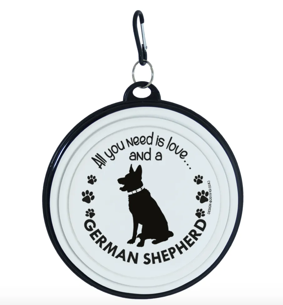 German Shepherd Collapsible Travel Bowl (large)
