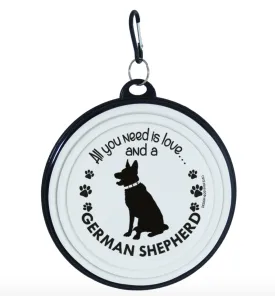 German Shepherd Collapsible Travel Bowl (large)