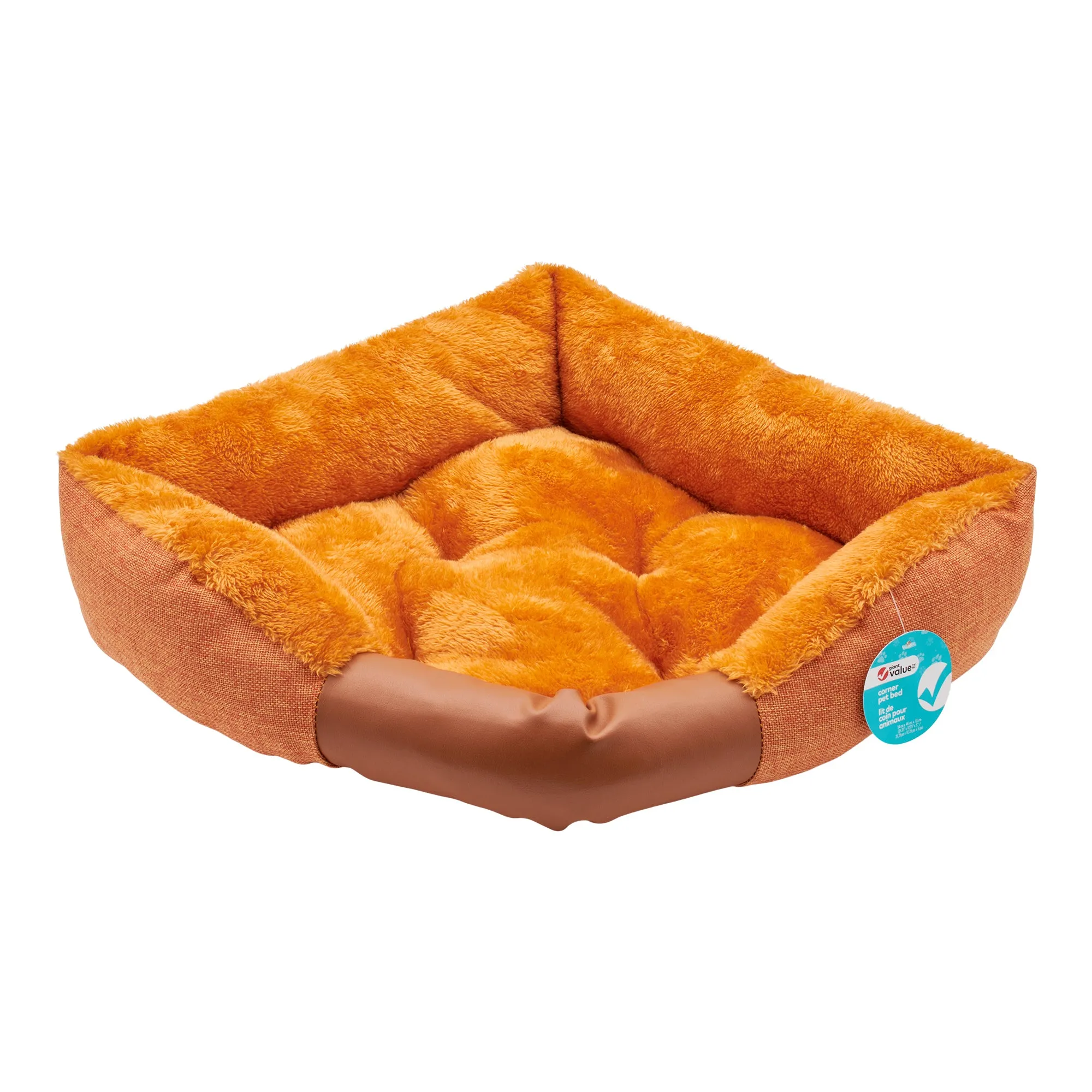 Giant Value Corner Pet Bed, 21.2-in