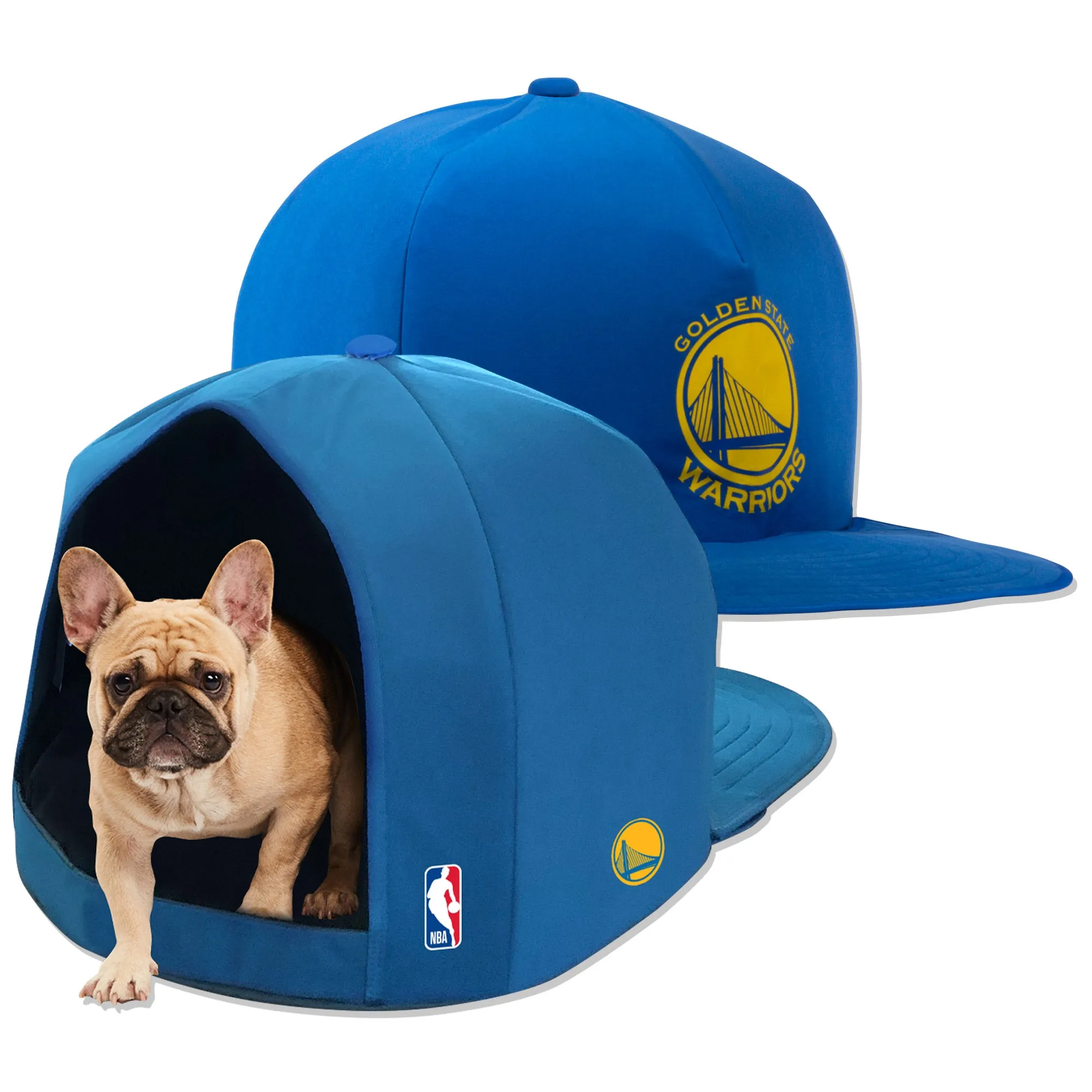 GOLDEN STATE WARRIORS NAP CAP PLUSH DOG BED