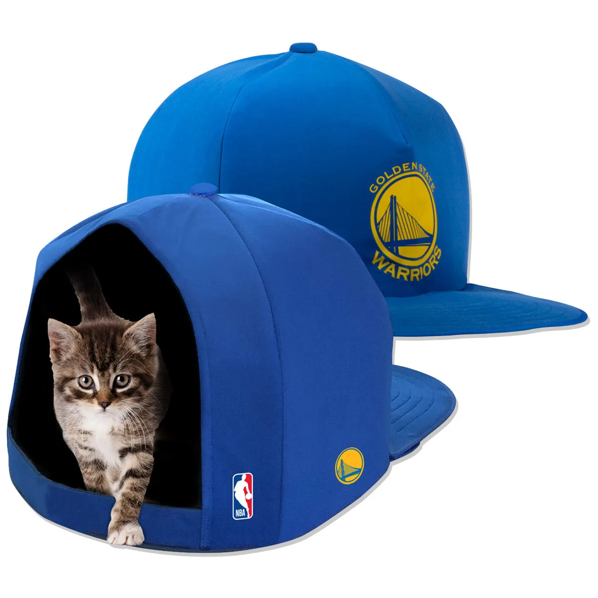 GOLDEN STATE WARRIORS NAP CAP PLUSH DOG BED