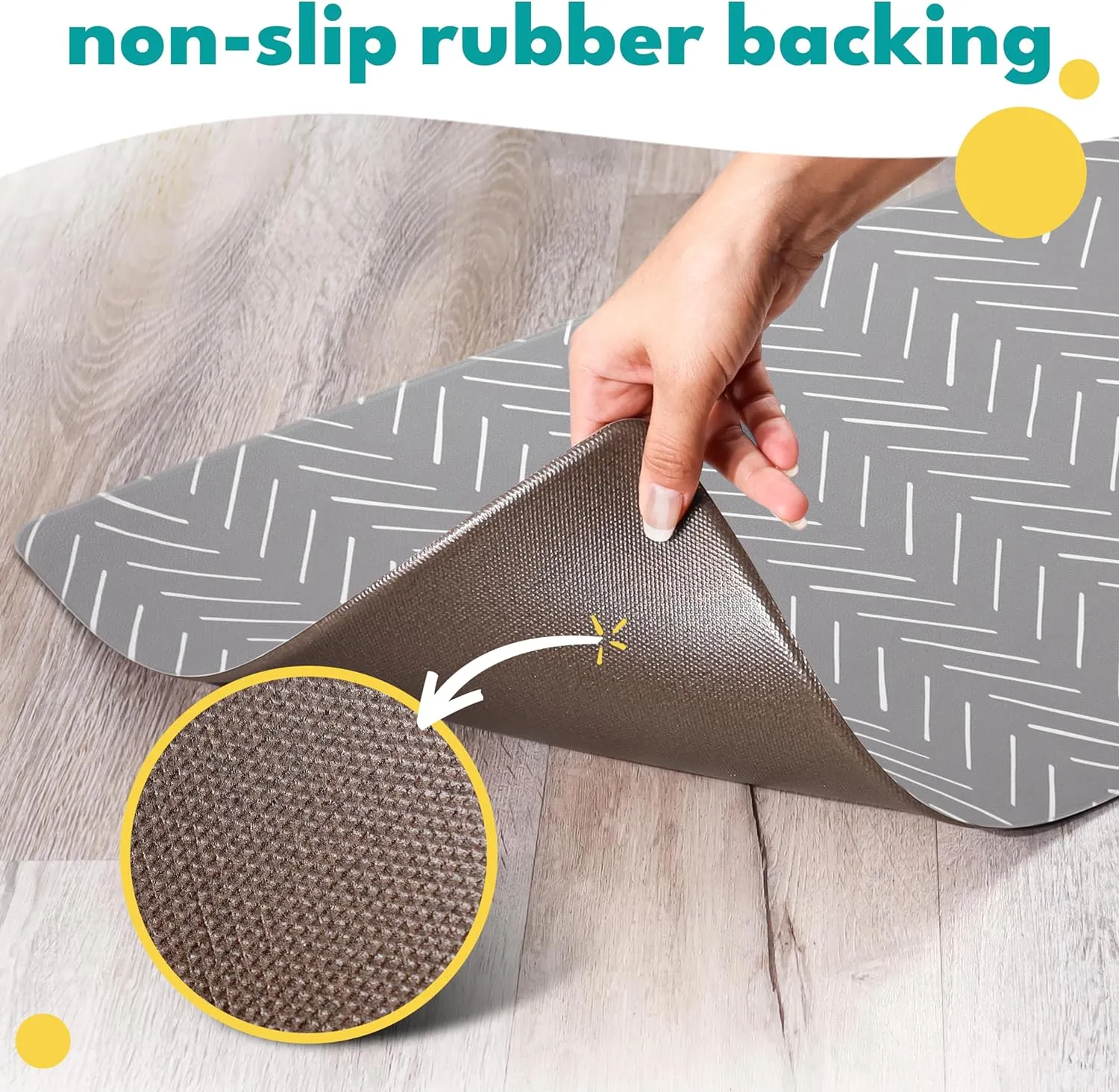 Gray Mud Cloth Pet Food Mat