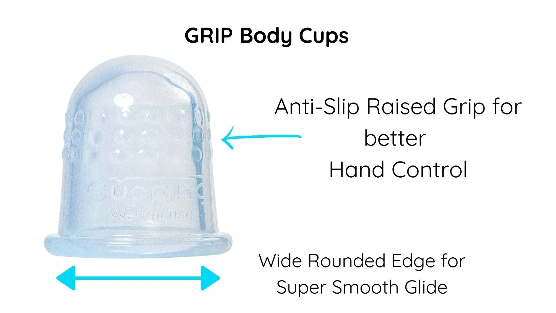 GRIP 8 Beginner Self Care Body & Face - Softer Silicone Cupping Set - US, CA, MX, BR, UK, AU