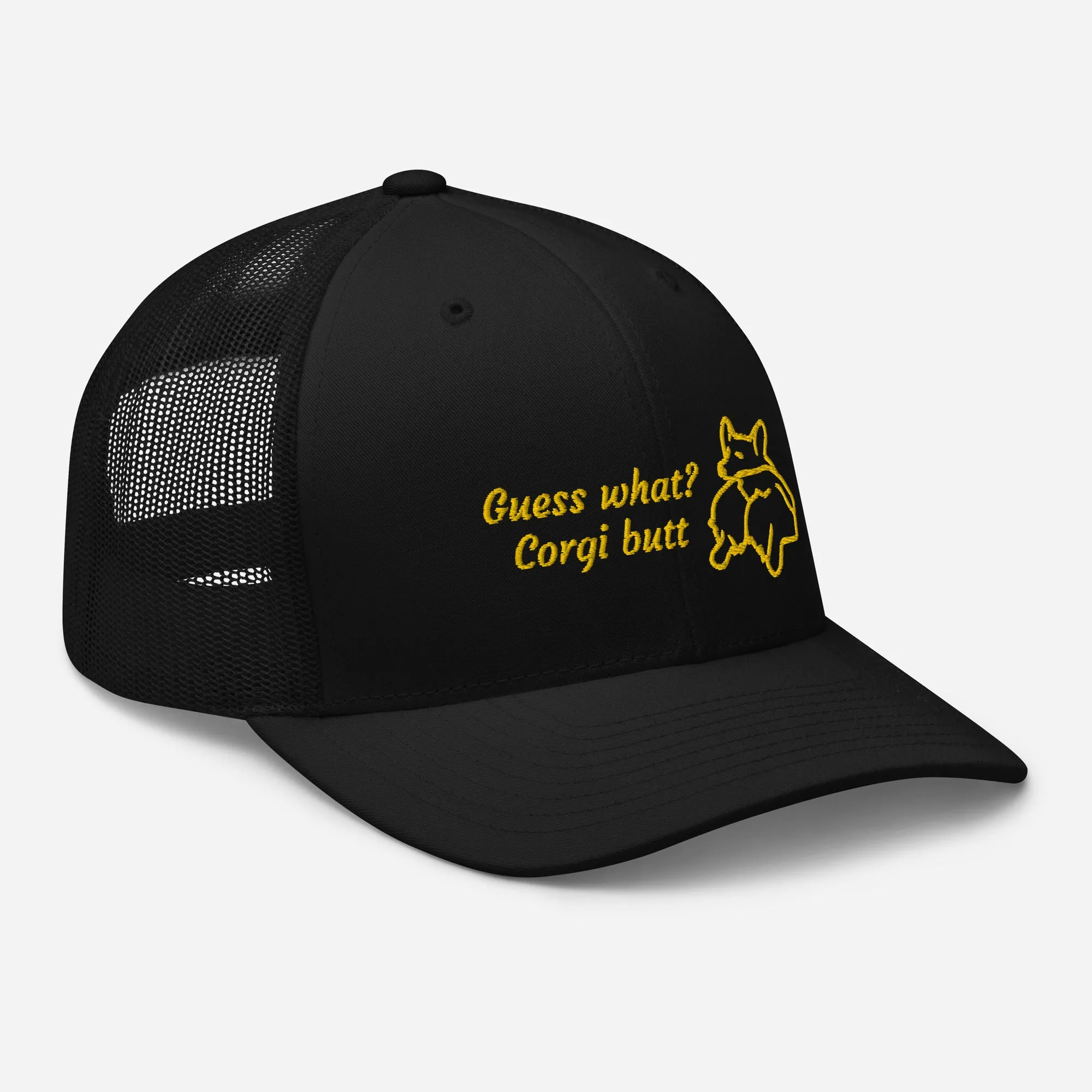 Guess What Corgi Butt Mesh Baseball Hat