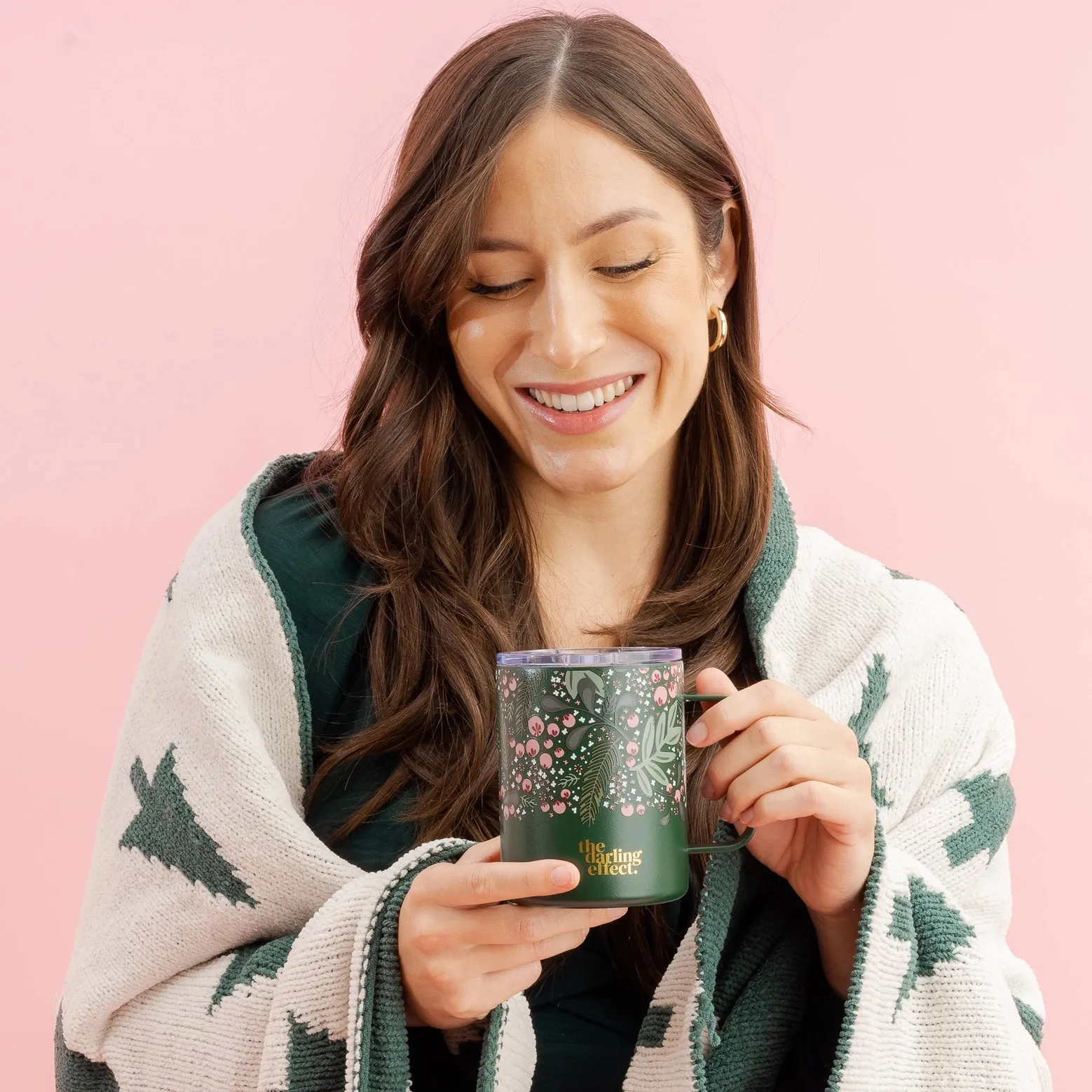 Jolly Sprig Green Insulated 14 oz Mug