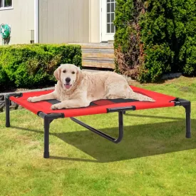 Large Elevated Pet Cot Portable Raised Dog Cat Sleep Bed Indoor Outdoor - No more toys under it that he/she cannot get without digging, its raised!
