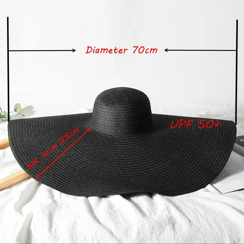 Large Summer Wide Brim Sun Hat 70cm
