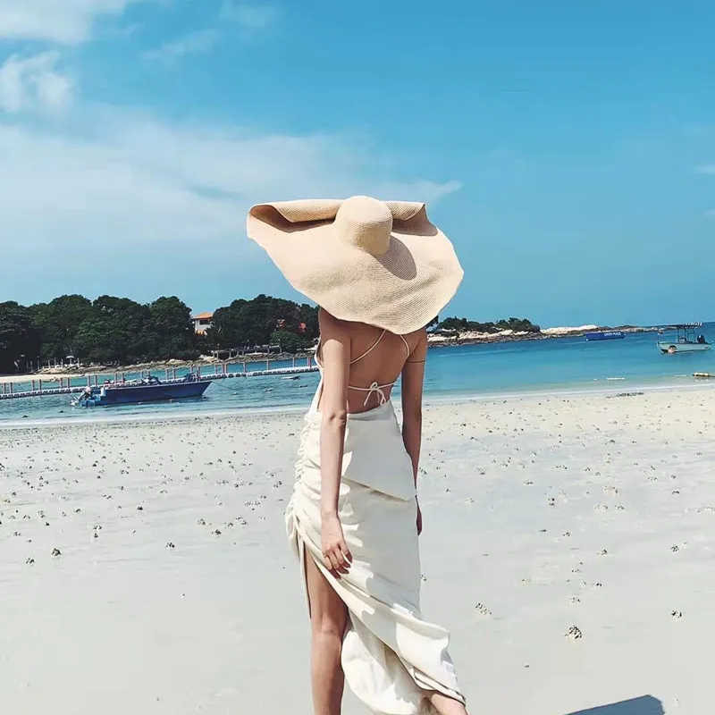 Large Summer Wide Brim Sun Hat 70cm