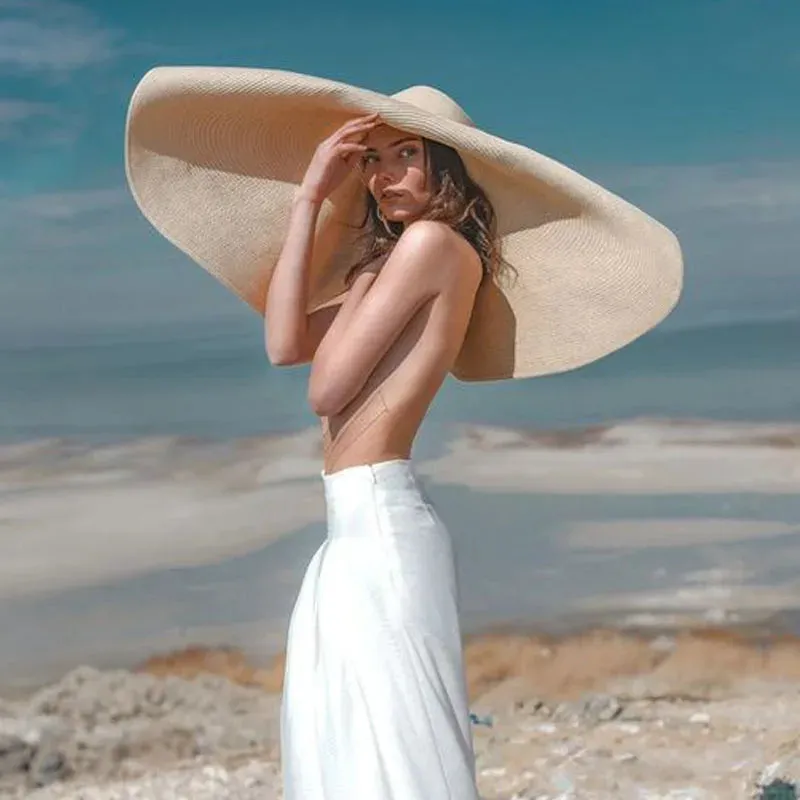 Large Summer Wide Brim Sun Hat 70cm