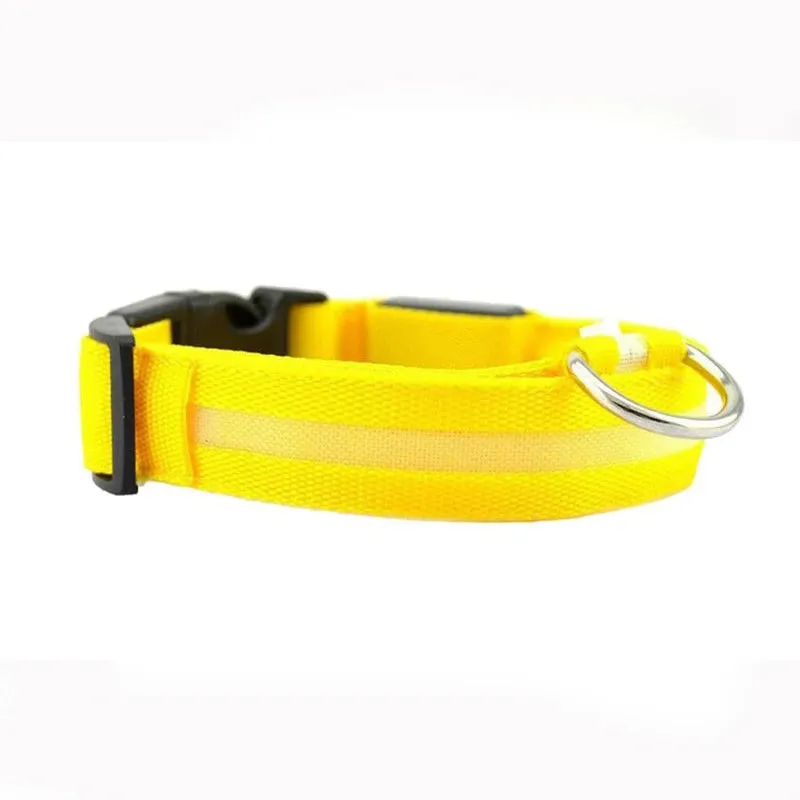 Leopard LED Adjustable Dog Collar - Night Safety Glowing Pet Collar