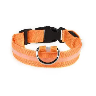Leopard LED Adjustable Dog Collar - Night Safety Glowing Pet Collar