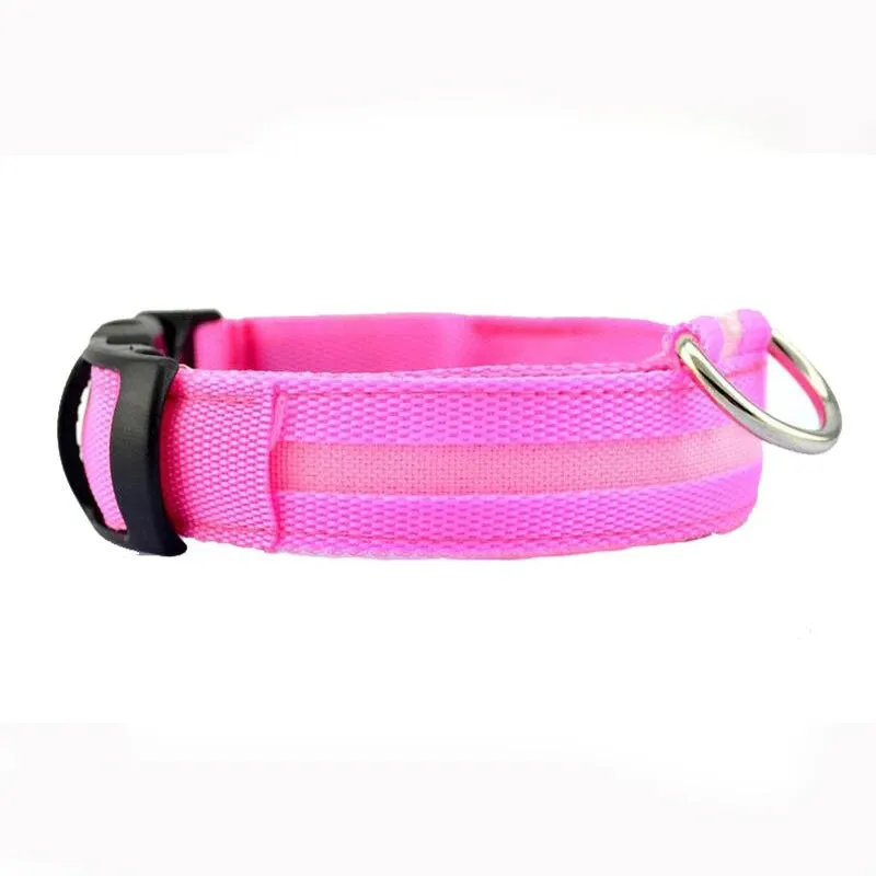 Leopard LED Adjustable Dog Collar - Night Safety Glowing Pet Collar