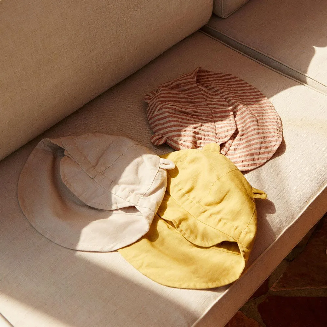 Liewood Gorm Linen Sun Hat With Ears - Sandy