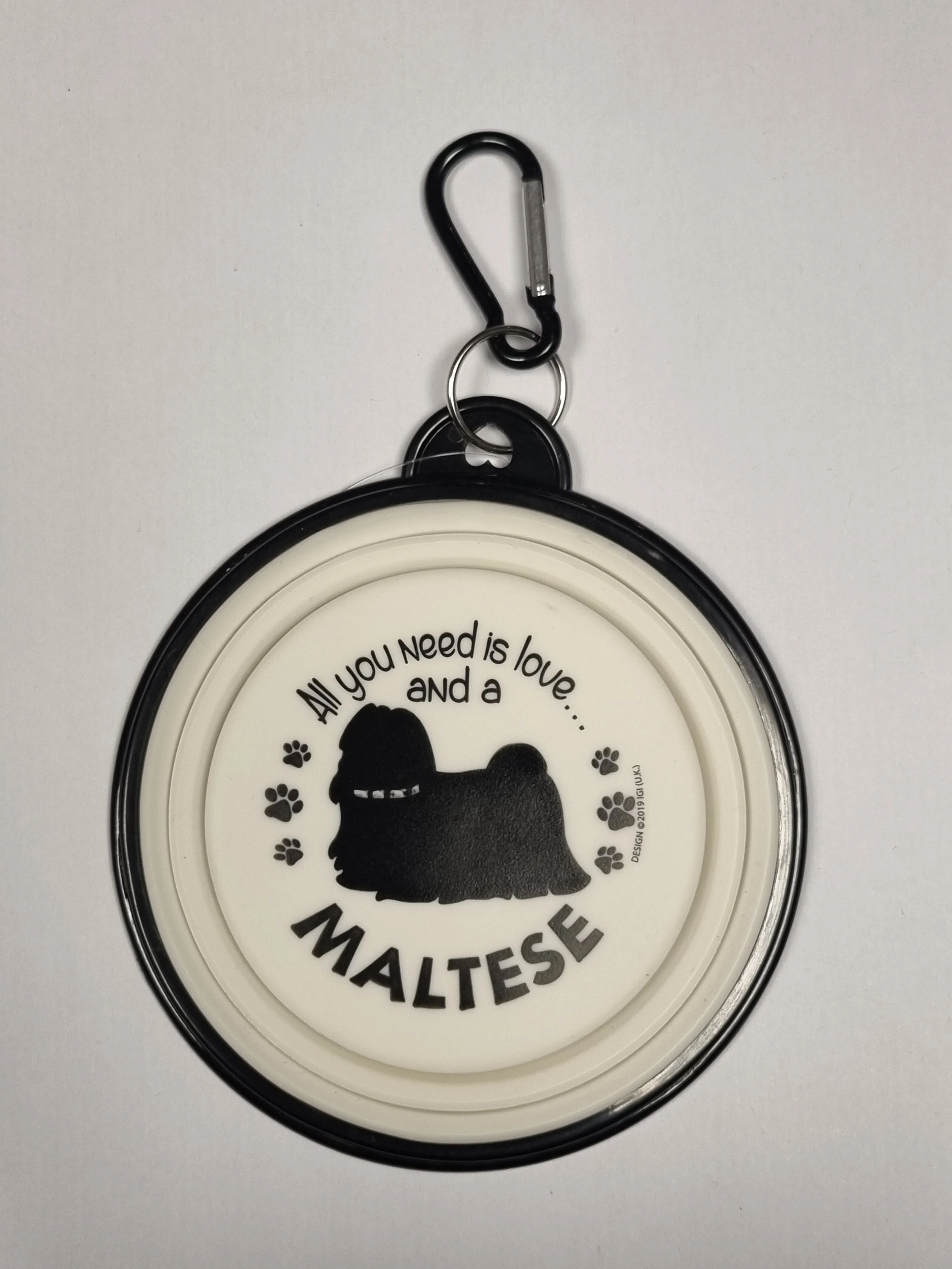Maltese Collapsible Travel Bowl (small)