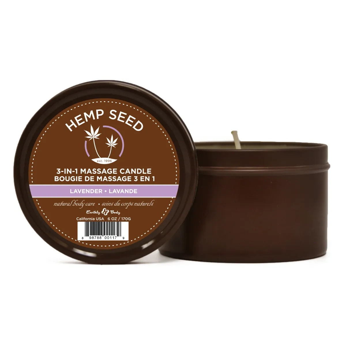 Massage - Earthly Body Soy & Hemp Massage Candle (6 scent options)