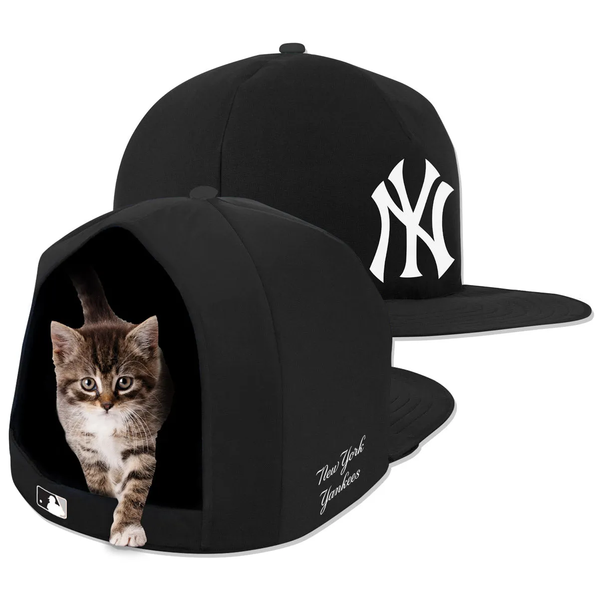 NEW YORK YANKEES NOIR NAP CAP PLUSH DOG BED