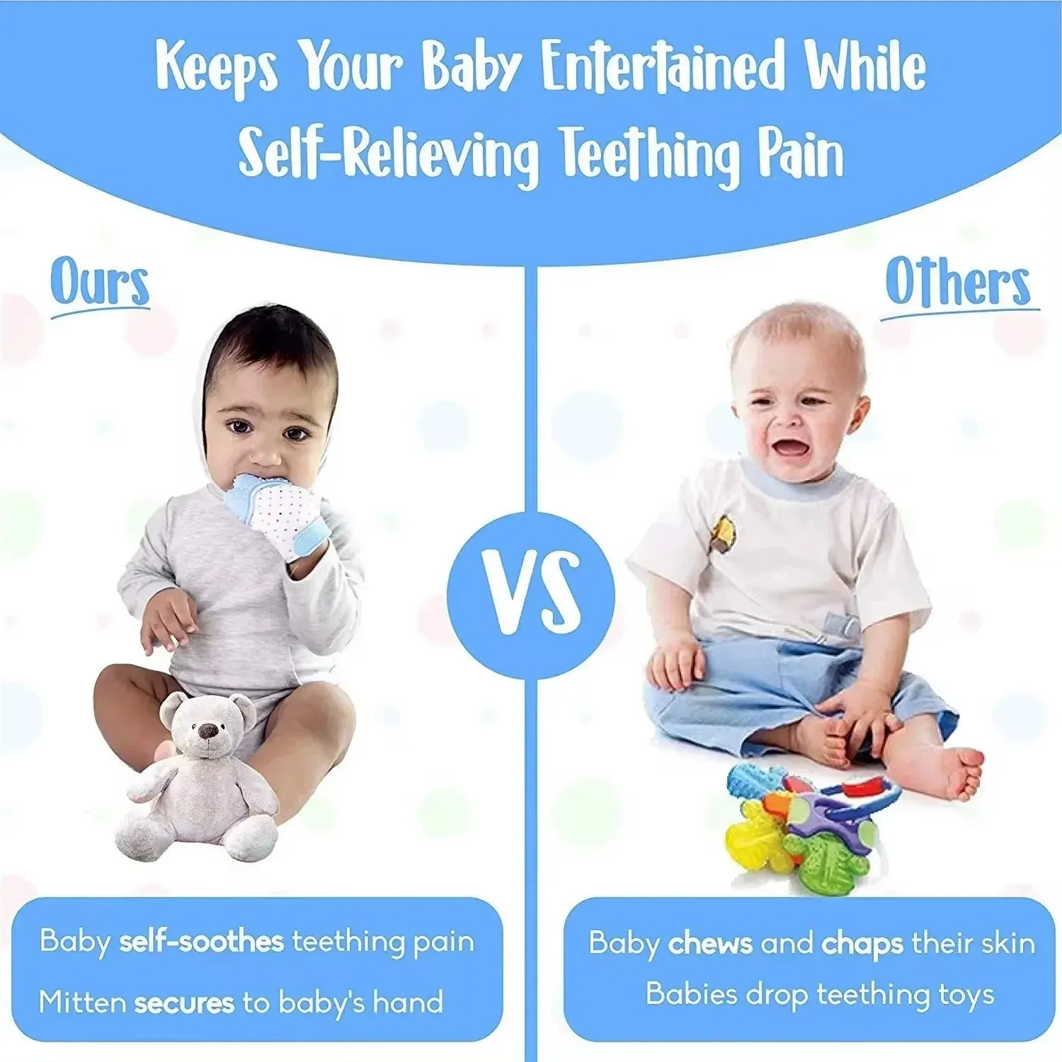 Newborn Teething Silicone Mittens Multi-Layer Breathable Chewing