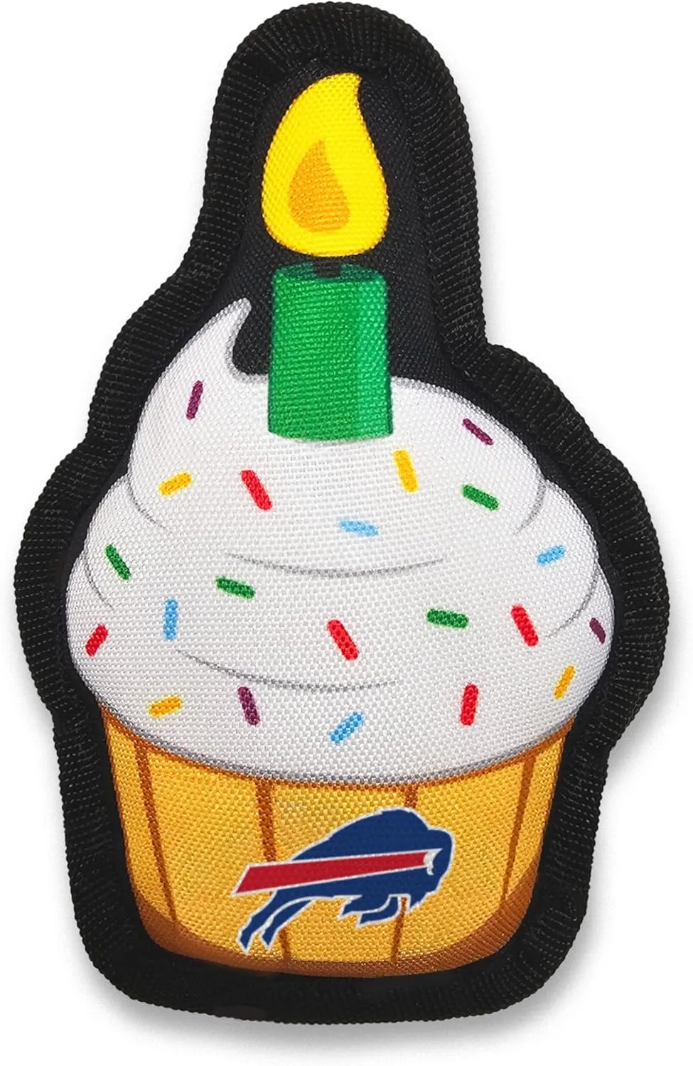 NFL Buffalo Bills Dog Birthday Party Set 8 pcs with 1 Football Bandana Large/X-Large, 1 Birthday Cake Toy & 6 B-Day Balloons, Dog Birthday Set, Costume, Fun Doggie Pawty Accessories