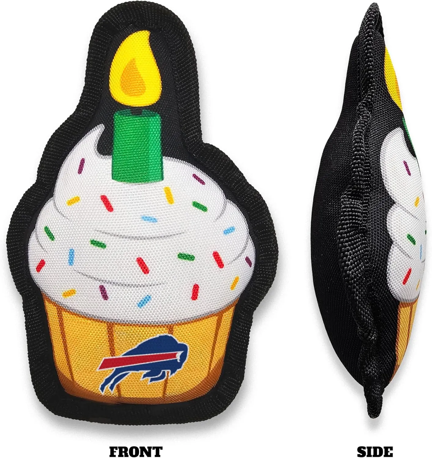 NFL Buffalo Bills Dog Birthday Party Set 8 pcs with 1 Football Bandana Large/X-Large, 1 Birthday Cake Toy & 6 B-Day Balloons, Dog Birthday Set, Costume, Fun Doggie Pawty Accessories
