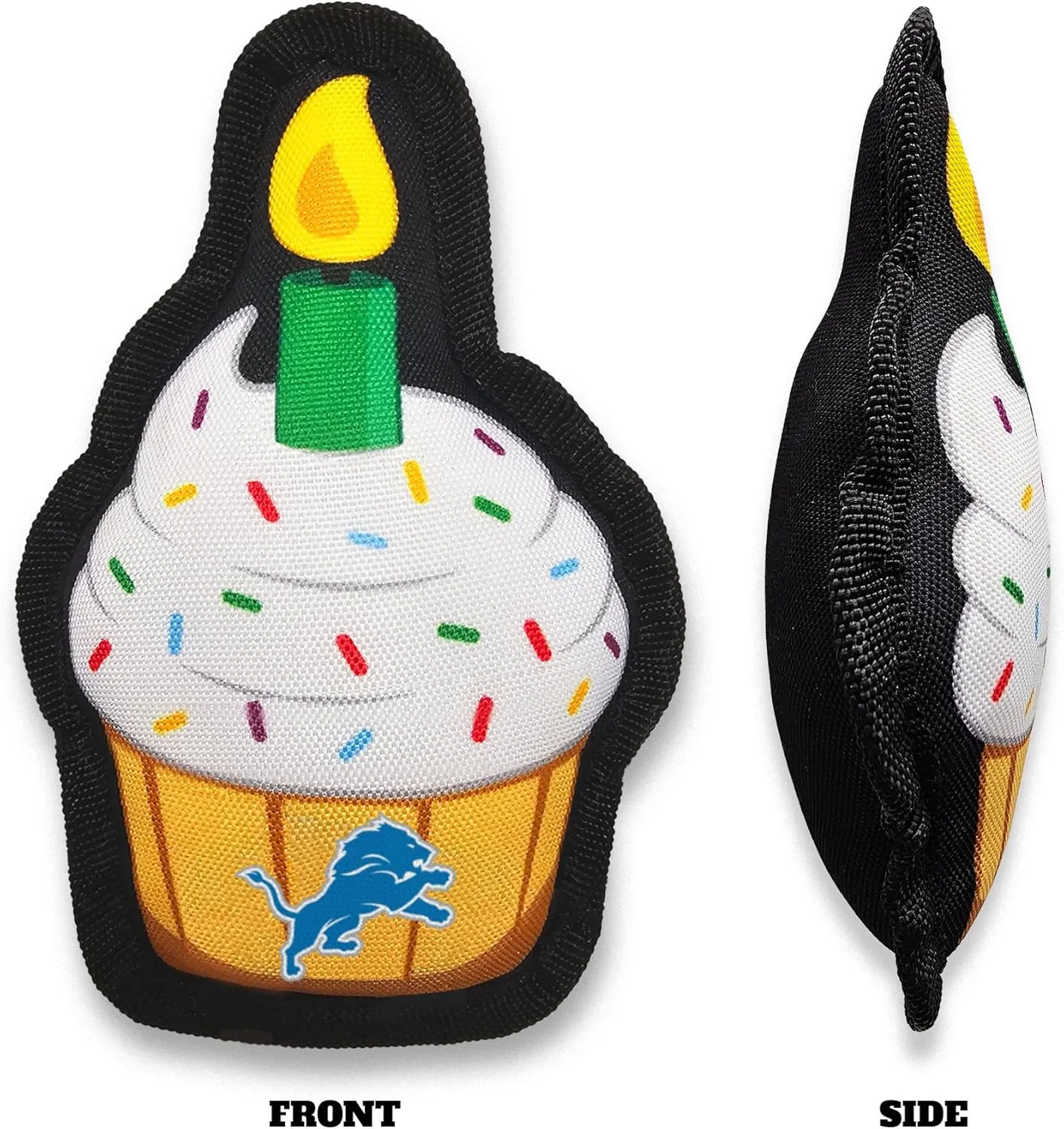 NFL Detroit Lions Dog Birthday Party Set 10 pcs with 1 Football Bandana Large/X-Large, 1 Crown Hat, 1 Banner, 1 Birthday Cake Toy & 6-Day Balloons Dog Birthday Set, Fun Doggie Pawty Accessories