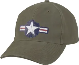 Olive Drab - Adjustable Vintage Air Corp Logo Low Profile Cap