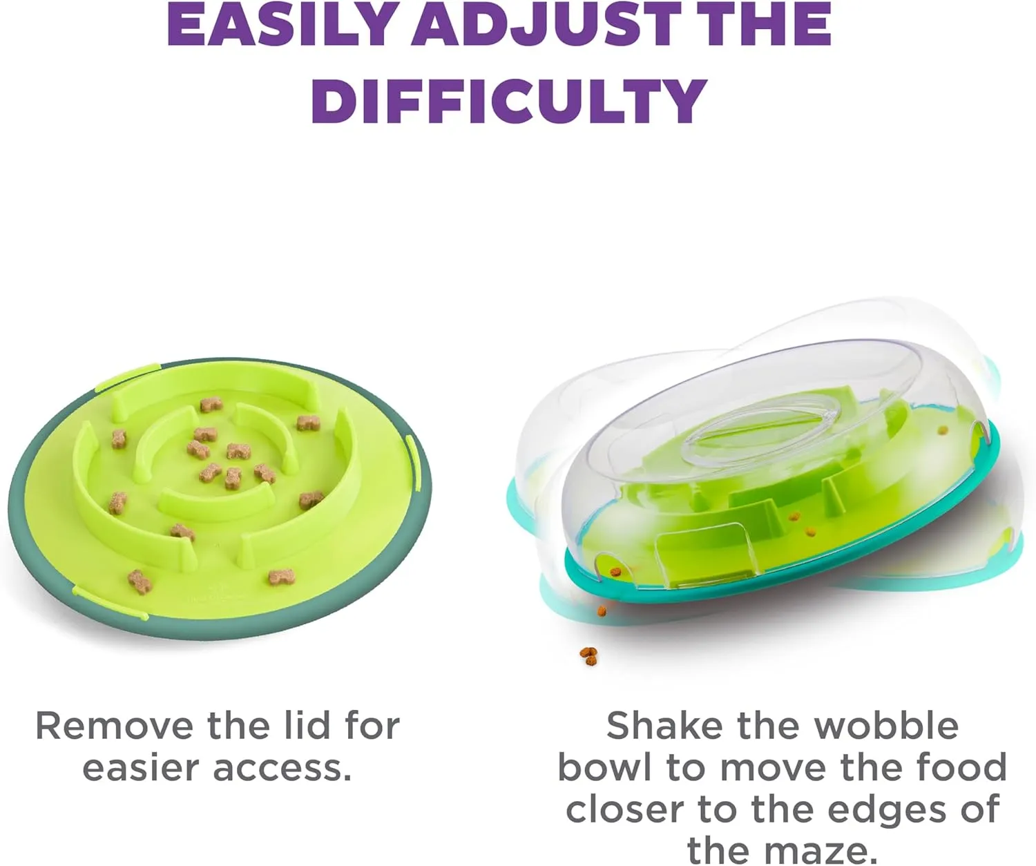 Outward Hound Nina Ottosson Wobble Bowl Dog Game -Interactive Slow Feeder Bowl Dog Game