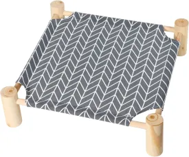 Patas Lague Cat and Dog Hammock Bed for Small Dogs, Brethable Wooden Cat Pet Rabbit Elevated Cooling Outdoor Bed Cots Furniture for All Seasons Arrow