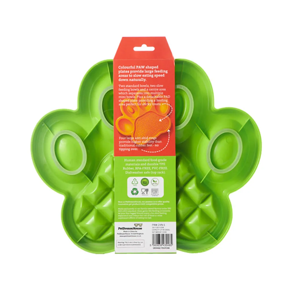 PAW 2-in-1 Slow Feeder Bowl & Lick Mat Combo