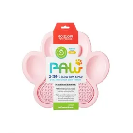 Pet Dream House PAW 2-in-1 Slow Feeder Dish & Lick Pad Baby Pink