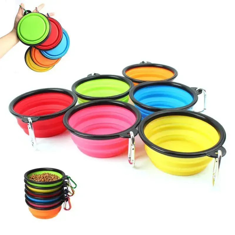 Pet Folding Bowl – Portable TPE Silicone Dog Bowl for Outdoor Adventures