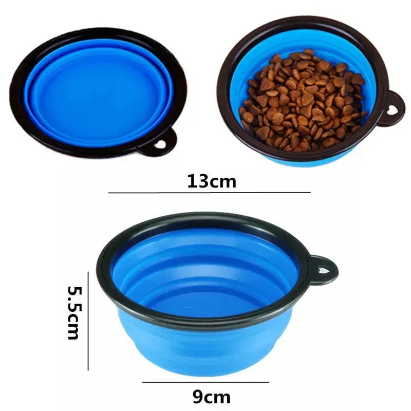 Pet Folding Bowl – Portable TPE Silicone Dog Bowl for Outdoor Adventures