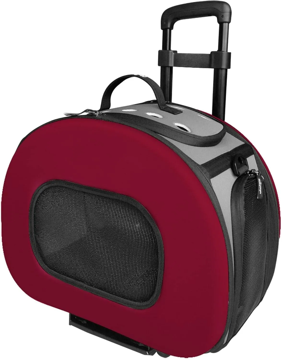 Pet Life 'Final Destination' Tough-Shell Wheeled Pet Carrier, Pet Backpack and Pet Stroller - Airline Pet Carrier Collapsable and Folding Travel Dog Carrier with Included Washable Pet Mat