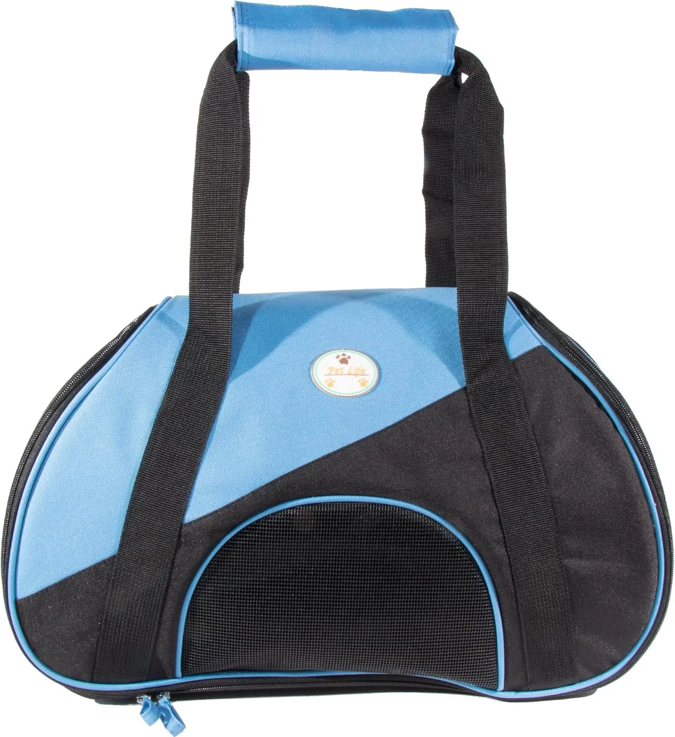Pet Life 'Zip-N-Go' Sporty Mesh Airline Pet Carrier - Folding and Collapsible Zippered Airline Dog Carrier - Travel Pet Carrier Includes Washable Pet Mat