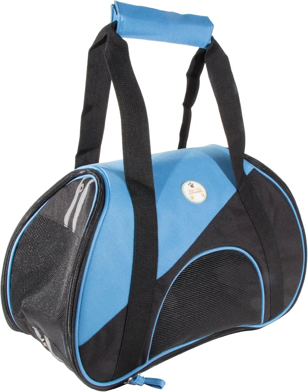Pet Life 'Zip-N-Go' Sporty Mesh Airline Pet Carrier - Folding and Collapsible Zippered Airline Dog Carrier - Travel Pet Carrier Includes Washable Pet Mat