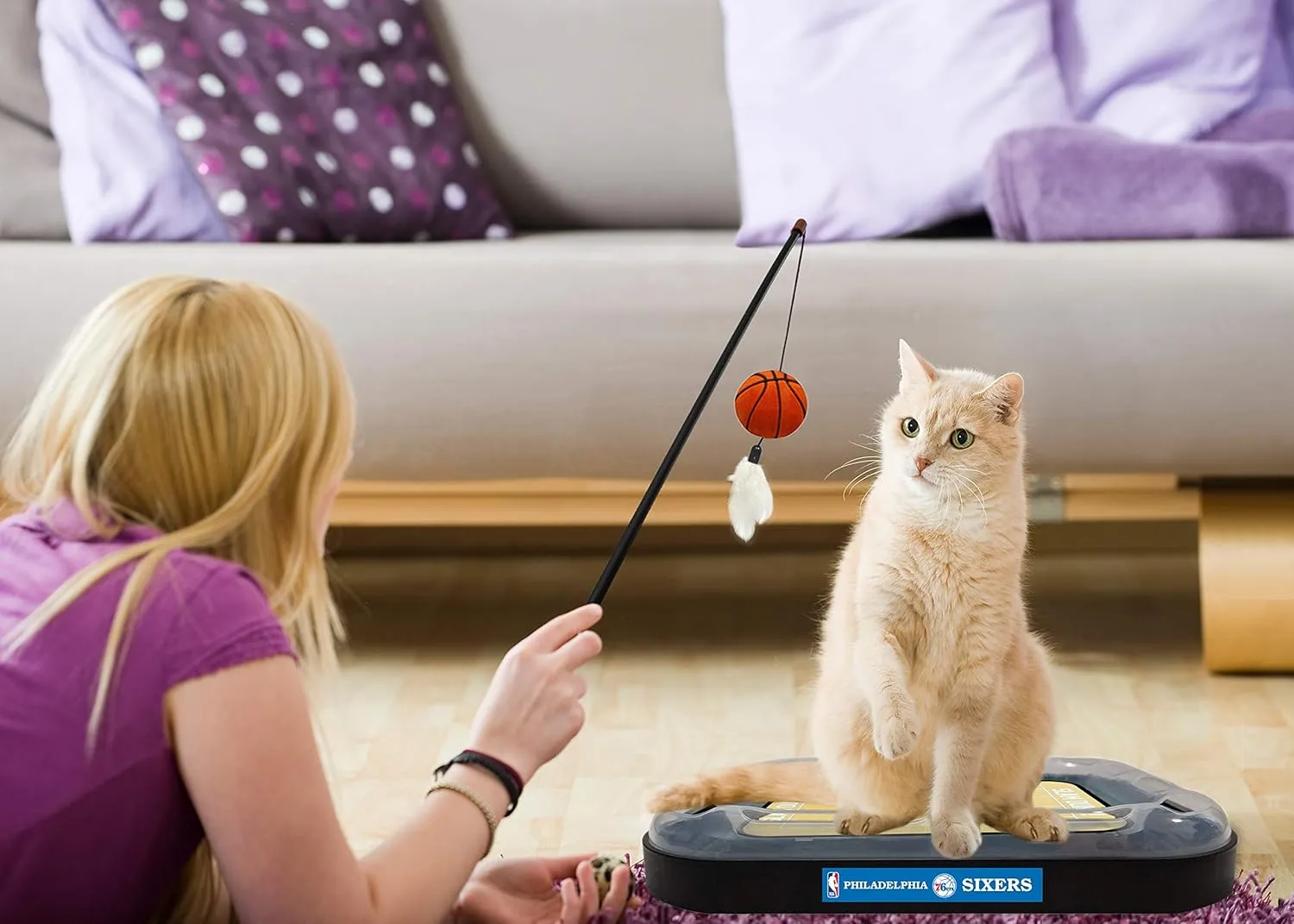 Pets First 76ERS Basketball Cat Scratcher Toy