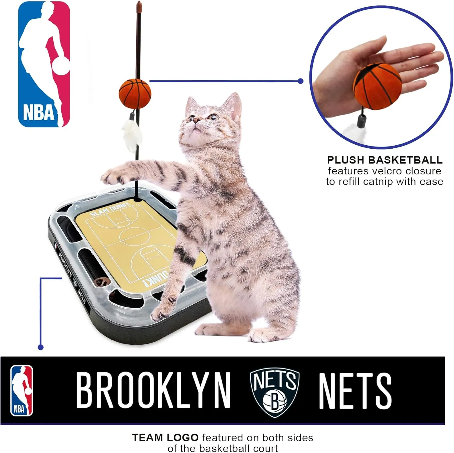 Pets First Brooklyn NETS Basketball Cat Scratcher Toy