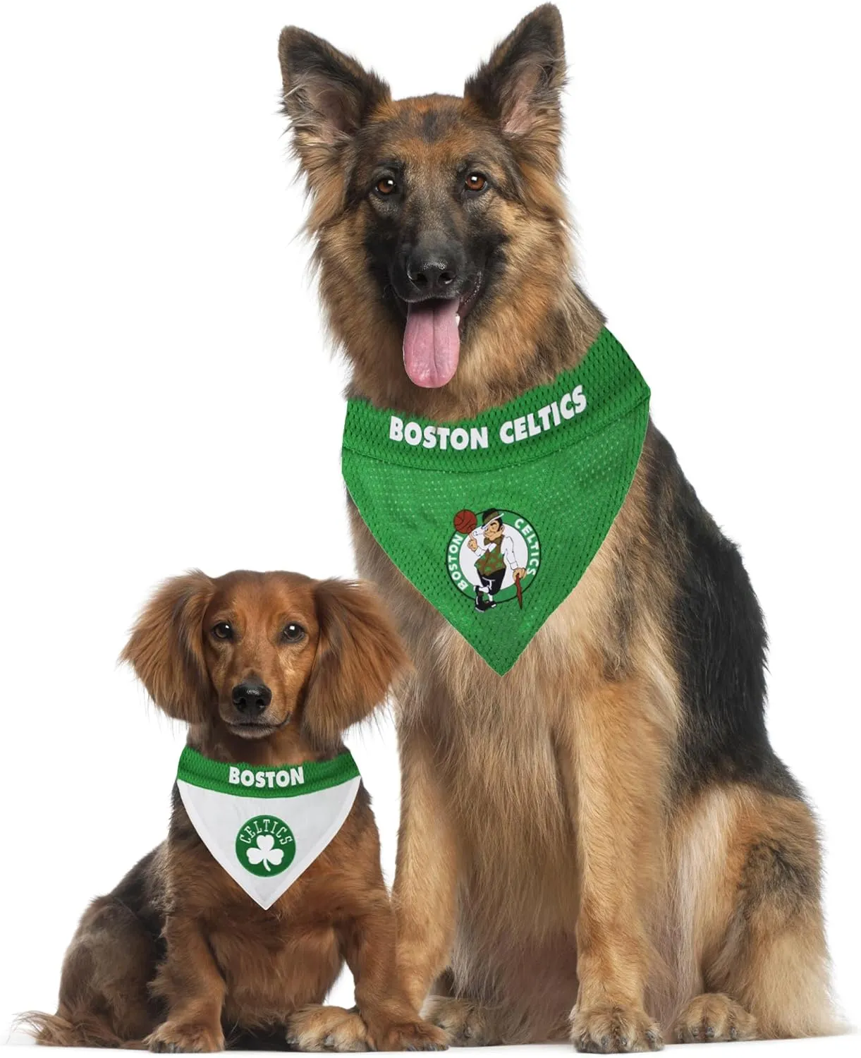 Pets First NBA Dog Bandana - Boston Celtics Reversible Pet Bandana. 2 Sided Home & Away Sports Bandana with a PREMIUM Embroidery TEAM Logo, Large/X-Large