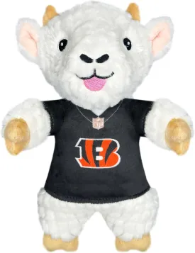 Pets First NFL Cincinnati Bengals Goat Plush Toy for Dogs and Cats with Squeaker, Wearing a Team Jersey! Fun & Sporty Goat Shaped Dog Chew Toy, Interactive Pet Toy