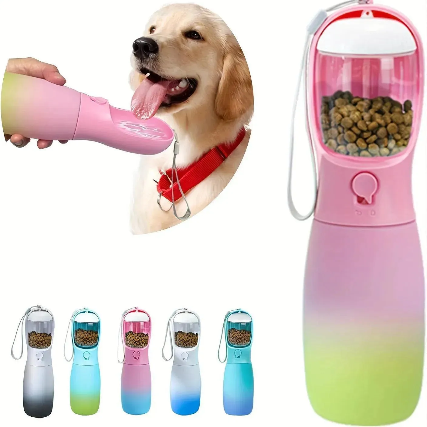 Portable Dog Water Bottle & Food Dispenser