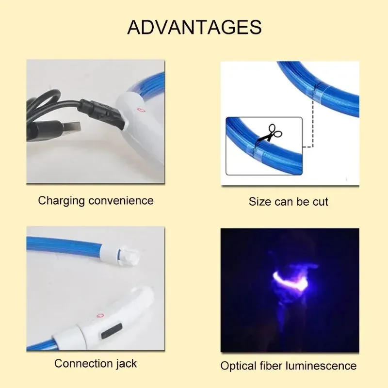 Rechargeable LED Dog Collar - High Visibility & Adjustable
