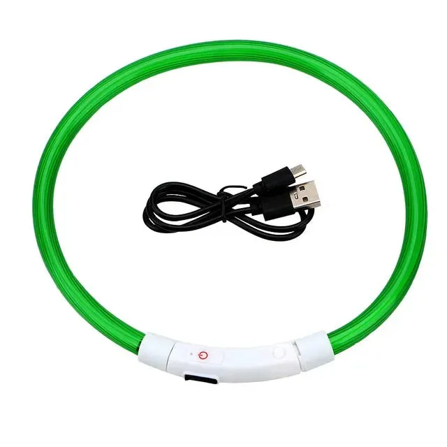 Rechargeable LED Dog Collar - High Visibility & Adjustable
