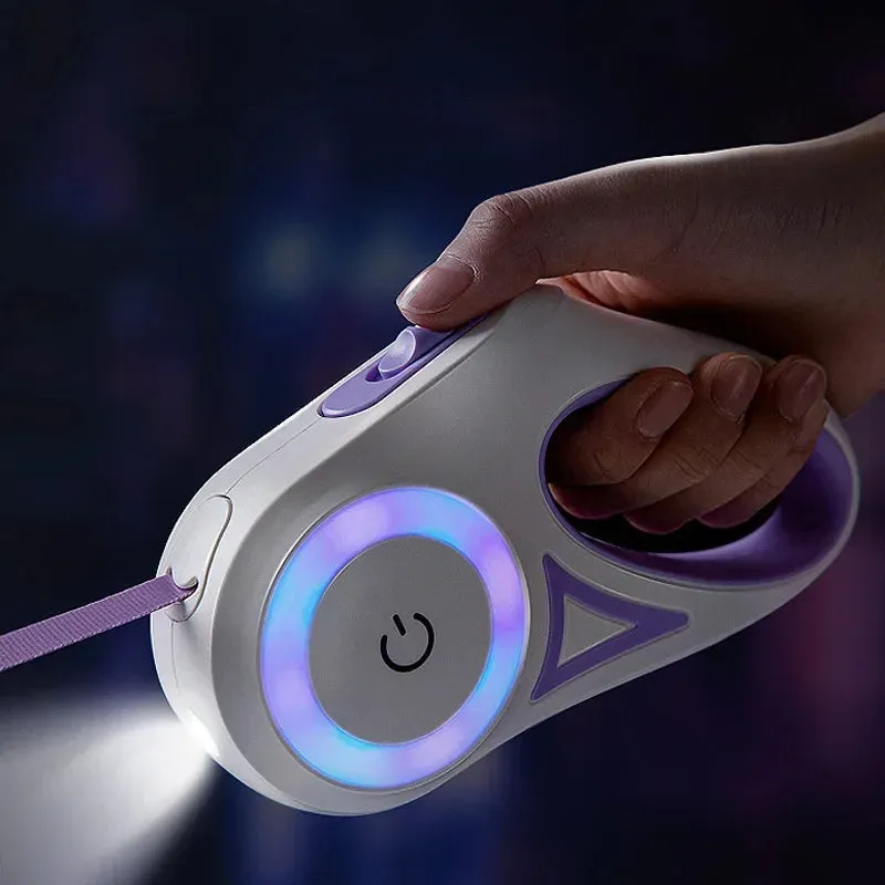 Retractable LED Luminous Dog Leash for Small to Medium Dogs Sizes 3M/5M